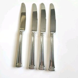 Cuchillos de Cena de Acero Inoxidable con Acabado Plateado Hechos a Mano, con Mango de Diseño, Cuchillo de Mesa Moderno para Restaurante, Cubertería para Bodas - Product Image 2