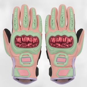 Gants de moto noirs en cuir véritable pour la course, gants de moto blancs pour la conduite sur route, gants d'équipe pour hommes été hiver - Product Image 2