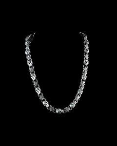 High Quality Men's 18K <b>Rose</b> <b>Gold</b> Filled Cuban Link Chain Necklace With Moissanite Pave Lock Pendant Hip Hop Style Everyday Wear - Product Image 4