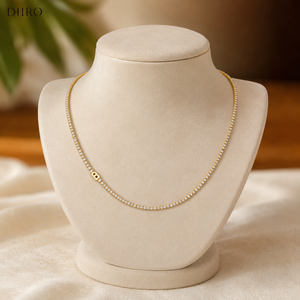 Collier en or jaune plaqué moissanite, pendentif lettre B en diamant taille ronde, bijoux personnalisés pour femme, usage quotidien - Product Image 1