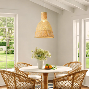 Handmade Eco-friendly Stylish Bamboo <b>Kitchen</b> Pendant Light Cover Hanging Replacement <b>Lampshade</b> For Home Hotel Restaurant - Product Image 3