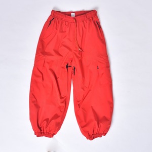 Pantalones Cargo Rojos Unisex con Cintura Ajustable con Cordón, Puños Elásticos, Transpirables, de Poliéster, Estilo Urbano para Adultos - Product Image 1