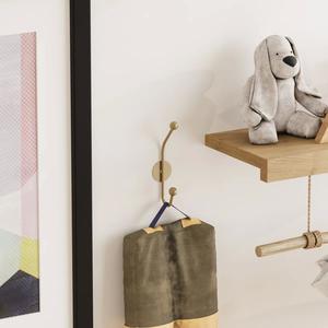 Porte-manteau double crochet en métal industriel élégant et robuste pour garage et entrée - Product Image 4