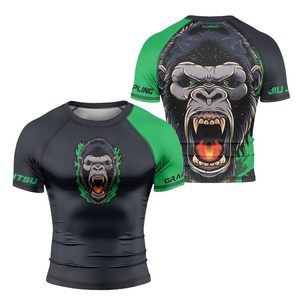 Vente en gros de rashguards unisexes personnalisés UPF 50, vêtements de yoga, sublimation, protection UV, séchage rapide, compression, polyester, fabrication OEM, sur mesure - Product Image 1