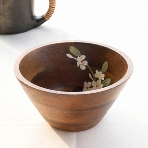 Ensemble de bols en bois d'acacia faits à la main, bols à salade en bois naturel, vaisselle de cuisine écologique, vente en gros - Product Image 3