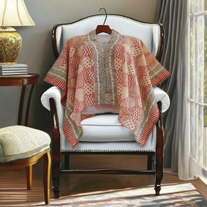 Robe kaftan pour femmes en coton imprimé à la main, longueur au sol, taille naturelle, grande taille, décontractée, respirante, pour l'été - Product Image 3