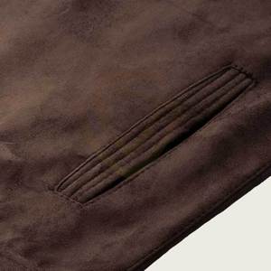 High Street Men's <b>Suede</b> Leather Winter <b>Jacket</b> OEM Service Breathable Quick Dry High Quality <b>Suede</b> Leather <b>Jacket</b> - Product Image 6