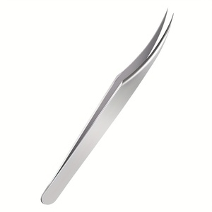 Pinzas para Extensión de Pestañas con Punta Curva, Aplicador Profesional de Pestañas, Herramienta de Aislamiento de Maquillaje de Acero Inoxidable - Product Image 3