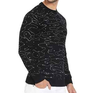 Sweat-shirt en molleton à imprimé croix gothique pour homme, col rond, tricoté en polyester, coupe classique, style hiver, écologique, respirant - Product Image 2