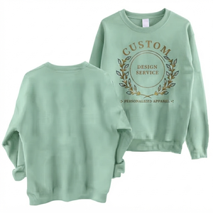 Sudadera de forro polar con cuello redondo y mangas abullonadas para mujer, color verde claro, azul cobalto, personalizada, de poliéster, marca DROGEN EXPORT - Product Image 1
