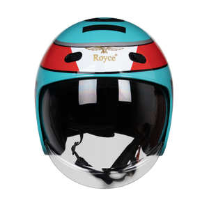 XH26 ROYCE CASQUE HAUTE QUALITÉ 2025 DOT CASQUE CASCO VINTAGE GRAPHIQUE OUVERT FACE CASQUE AVEC VISIÈRE FABRIQUÉ AU VIETNAM 2025 - Product Image 3