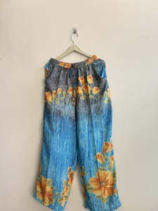 Indian Gypsy Silk <b>Harem</b> Pants Vintage Tie Dye Hand Embroidery Elastic Waist Yoga Comfortable <b>Trouser</b> Pajama - Product Image 3