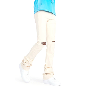 Pantalon de survêtement léger pour homme, taille haute, coupe évasée, effet usé, personnalisable avec couleurs et logo sur mesure - Product Image 2