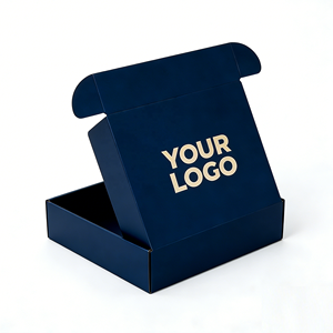 Boîte d'expédition en carton ondulé personnalisée avec couvercle rabattable, pelliculage mat, logo personnalisé, auto-adhésive pour usage cosmétique - Product Image 1