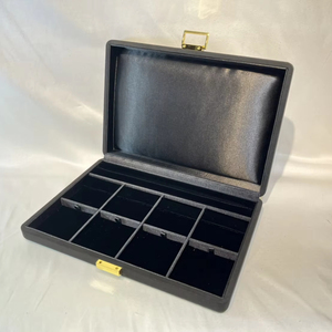 Caja Organizadora de Joyas Rectangular Japonesa Mediana, Multiusos, Diseño de Papel de Terciopelo, 230x153x50mm, Yongda DDFA121S - Product Image 1