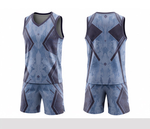 Ensemble d'uniformes de basketball personnalisés imprimés, légers, en jersey et short en polyester respirant, pour hommes et femmes, vêtements de sport d'équipe - Product Image 4