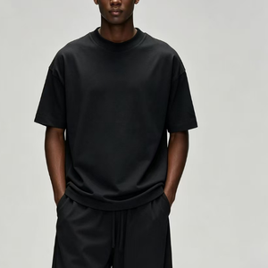 T-shirt pour homme en coton premium, col rond, décontracté, léger, confortable, à porter au quotidien, vêtements de mode américains, style confortable - Product Image 1