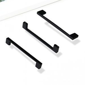 Modern Minimalist Zinc Alloy Cabinet Handle Matte <b>Black</b> Solid Durable Eco-Friendly Easy Installation Bedroom Drawer Dresser - Product Image 3