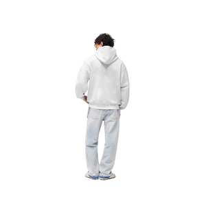 <b>Men's</b> <b>Grey</b> Marl Oversized Hoodie Pullover <b>Fleece</b> Kangaroo Pocket Drop Shoulder Streetwear Wholesale - Product Image 3