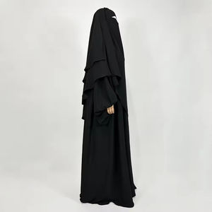 Ensemble Abaya élégant deux pièces OEM avec Khimar, Vêtements Islamiques en Gros pour l'Aïd et le Ramadan, Robe Modeste de Haute Qualité pour Femmes Musulmanes - Product Image 5