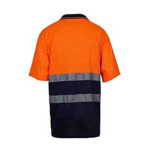เสื้อโปโลสะท้อนแสงแบบกำหนดเองสไตล์ปี 2026 เสื้อความปลอดภัยแบบสะท้อนแสงครึ่งแขนสำหรับใส่กลางแจ้งสำหรับผู้ชาย - Product Image 2