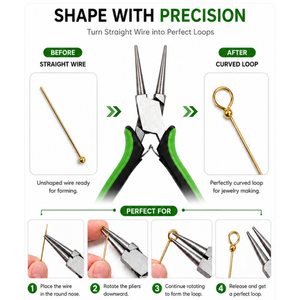 Round Nose Jewelry Pliers Beading <b>Wire</b> Loop Tool for Earring Making Necklace Repair DIY <b>Craft</b> - Product Image 6