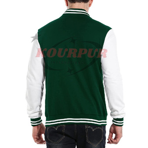 Veste universitaire unisexe personnalisée, couleur foncée, poches avant, boutons recouverts, coupe-vent, écologique, respirante, mélange de laine, personnalisable - Product Image 4