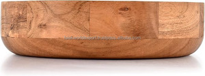 Bol de service rond en bois fabriqué en bois naturel avec impression émaillée pour l'organisation de la cuisine de Falak World Export - Product Image 5