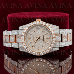 Reloj Mecánico de Lujo Personalizado Unisex con Moissanita, Correa de Acero Inoxidable de 20 mm, Esfera de Cristal, Analógico, Vintage, de Moda, Edición Limitada - Product Image 2