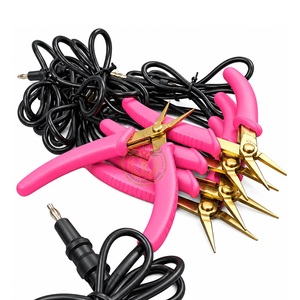 Alicates de Punta Fina de Acero Inoxidable con Cable Prensado, Mango Rosa para Joyería - Product Image 3