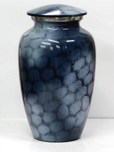 Urna Funeraria Clásica Azul Antigua, Hermosa Urna de Metal para Cenizas de Adultos, Estilo Americano/Europeo - Product Image 4