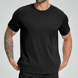 Camiseta Deportiva de Poliéster para Gimnasio, Manga Corta, Informal, para Hombre, Fitness, Culturismo, Entrenamiento, Verano - Product Image 4