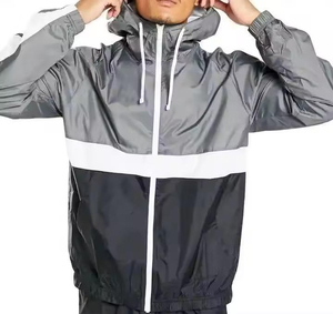 Veste coupe-vent sur mesure, production OEM avec tissu respirant et léger pour le fitness, les activités de plein air et les vêtements de sport, vente en gros - Product Image 1