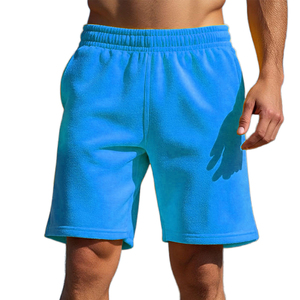 Wholesale Custom Logo Plain Men’s Athletic Shorts Breathable Cotton Fleece Gym Wear <b>Blank</b> Summer Casual Sweat Shorts - Product Image 4