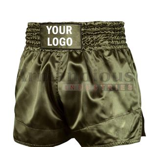 Pantalones cortos de satén Muay Thai con estampado personalizado de alta calidad, boxeo, lucha MMA, gran oferta, equipo de entrenamiento de gimnasio, bordado marcial de seda para niños - Product Image 1