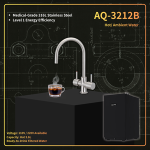 Distributeur d'eau chaude et ambiante sous comptoir AQUATEK AQ-3212B en acier inoxydable 316L, capacité 3,6L, usage domestique électrique - Product Image 1