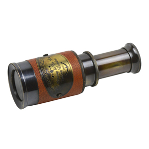Telescopio de Latón de 19 cm con Diseño de Cabeza de Cuero, Telescopio de un Solo Tubo con Acabado Brillante - Product Image 2