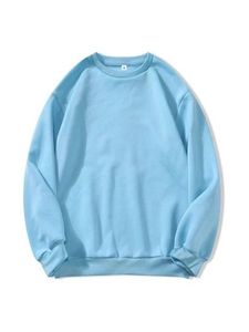 Men's Plus Size <b>Light</b> <b>Blue</b> Crew Neck Sweatshirt <b>Long</b> <b>Sleeve</b> Solid Knitted Pullover <b>Top</b> - Product Image 3