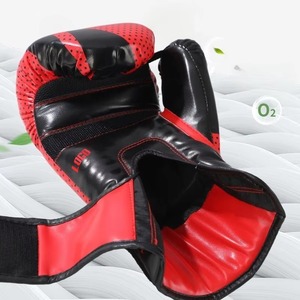 Gants de boxe haut de gamme en PU avec coque en cuir artificiel et rembourrage haute densité pour l'entraînement de boxe - Product Image 6