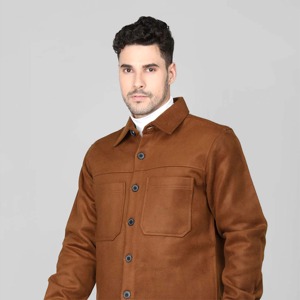 Autumn Men Long Sleeve Cargo Casual Slim Fit Fashion <b>Epaulet</b> Double Zipper Pocket Mens Dress <b>Shirt</b> - Product Image 5