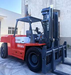 Montacargas Heli de 10 Toneladas con Motor Diésel Cpcd100, Neumáticos Sólidos, Elevador Lateral con Altura Máxima de Elevación de 3m, en Venta - Product Image 3