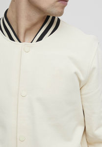 Chaqueta Varsity de lana con logotipo personalizado de nuevo diseño para hombre, con cierre de botones, bolsillos, estilo Letterman, universitaria, de béisbol, tipo bomber. - Product Image 3