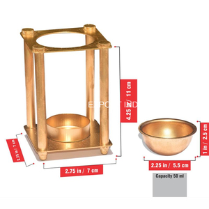 Best Quality Eco-Friendly <b>Oil</b> Aroma Diffuser Incense <b>Burner</b> Brass Polished Unique Design Gold Finished Customizable Color Home - Product Image 5