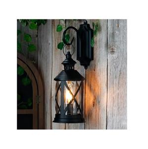 Lanterne porte-bougie en métal noir de haute qualité et lanterne porte-bougie en bois massif brun pour la décoration de la maison - Product Image 5