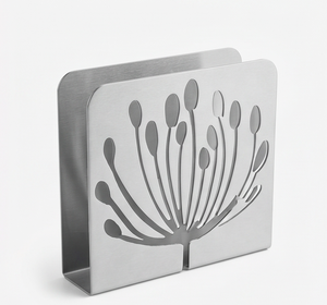 Porte-serviettes en métal en acier inoxydable au design élégant, parfait pour une utilisation sur table lors de mariages, à la maison et en cuisine - Product Image 1