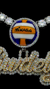 Nouveau Arrivé Bling Glacé Conception Personnalisée Émail Bail Lettres Pendentifs Pavé Moissanite Pendentif Pour Hommes Hip Hop Rappeur Bijoux - Product Image 2