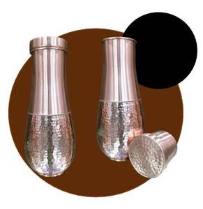 Elegante Botella de Cobre para Beber, Recipiente Ayurvédico para Almacenar Agua para la Rutina Diaria de Bienestar - Product Image 4