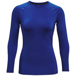 Haut de sport d'hiver pour femme à manches longues, haute performance, compressif, écologique, extensible en Spandex, anti-humidité, pour la gym, en gros - Product Image 1