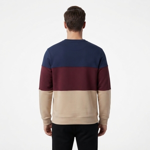 <b>Mens</b> Color Block Crewneck Sweatshirt Casual Pullover <b>Long</b> <b>Sleeve</b> Cotton Blend Streetwear Fashion <b>Top</b> - Product Image 2