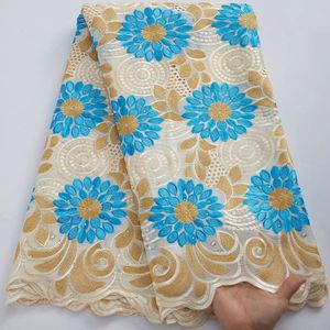 African Embroidery Fabric Lace Sequin Mesh Net Organza For Abaya Kaftan Garment Fashion Apparel Wholesale Buyers Global Trade EU - Product Image 1